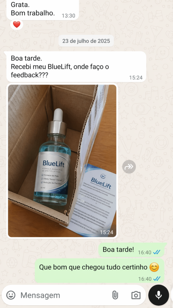 Prova de cliente BlueLift 2